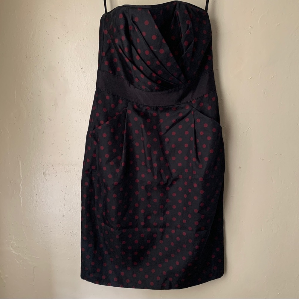 EUC White House Black Market polka dot dress - 4